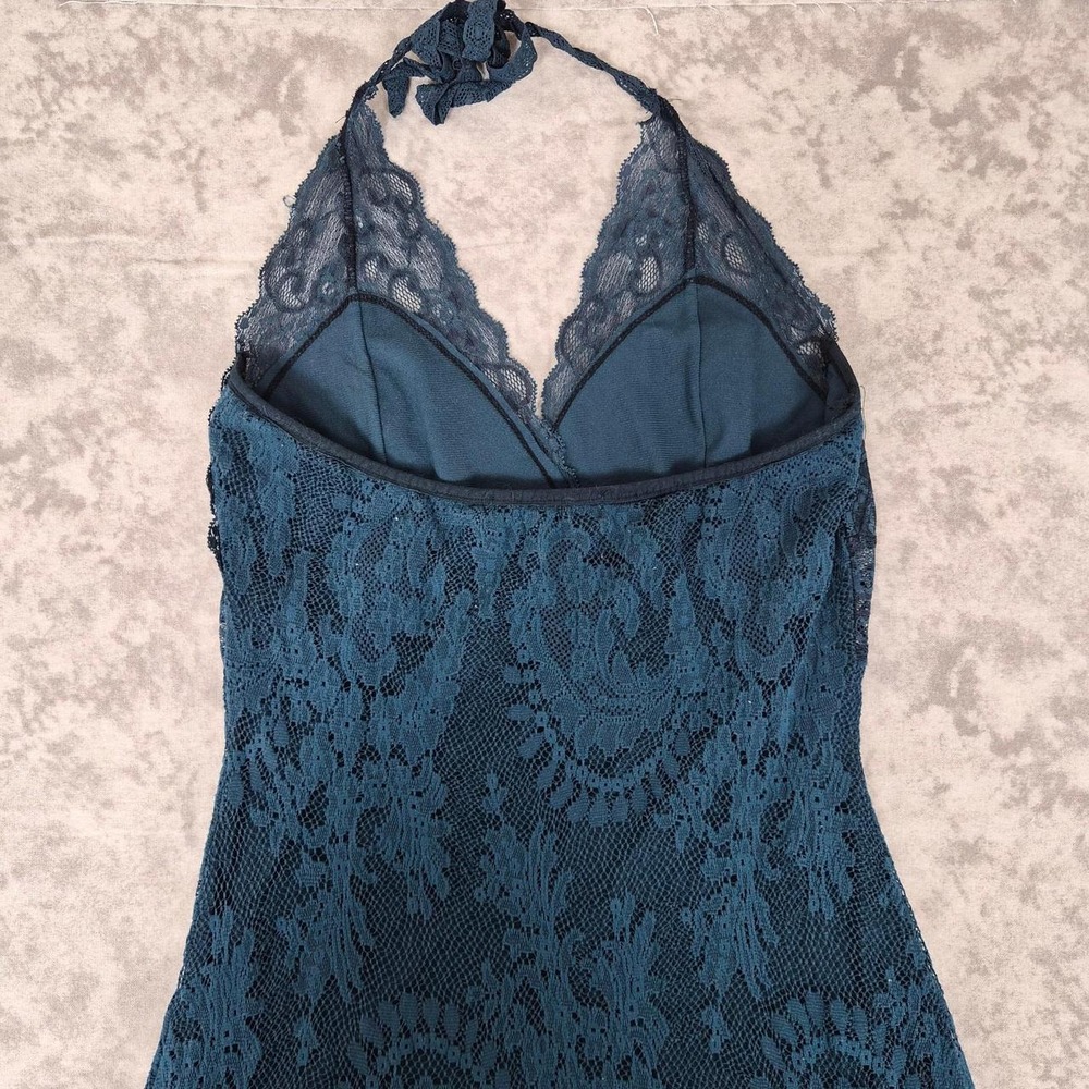 Vintage Ann Ferriday Lace Halter Slip Dress Womens S Whimsigoth Mesh Fairycore‎ - Picture 6 of 8